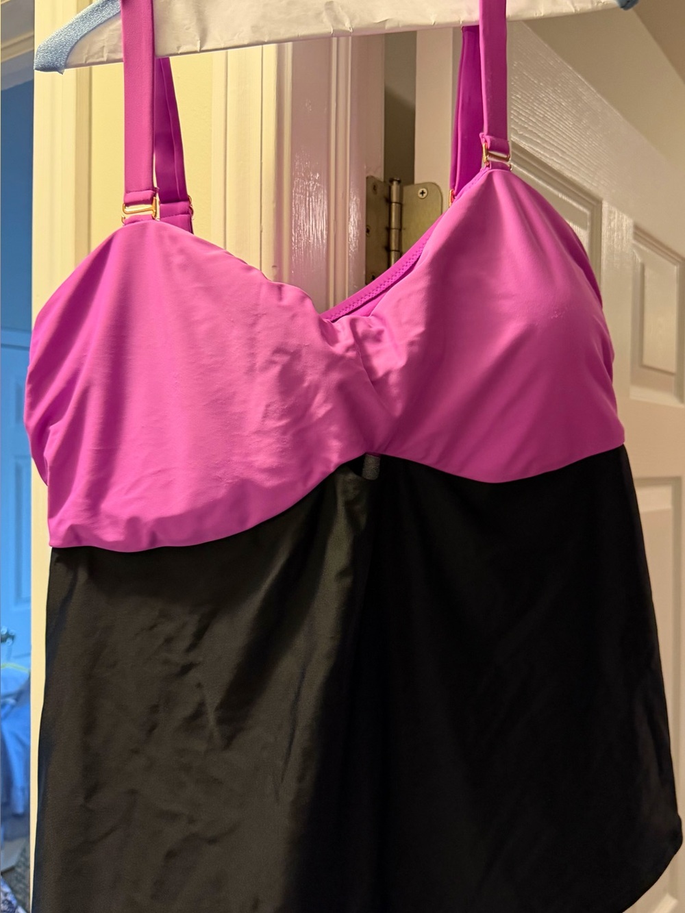 Raisin Curve Tankini in Fushia